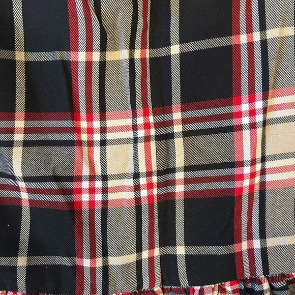 Hanna Andersson girls plaid dress 160cm white black red velvet - Picture 8 of 9